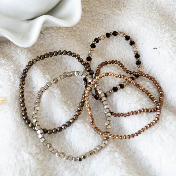 🎉 Brown small crystals style bracelets - Picture 2 of 2